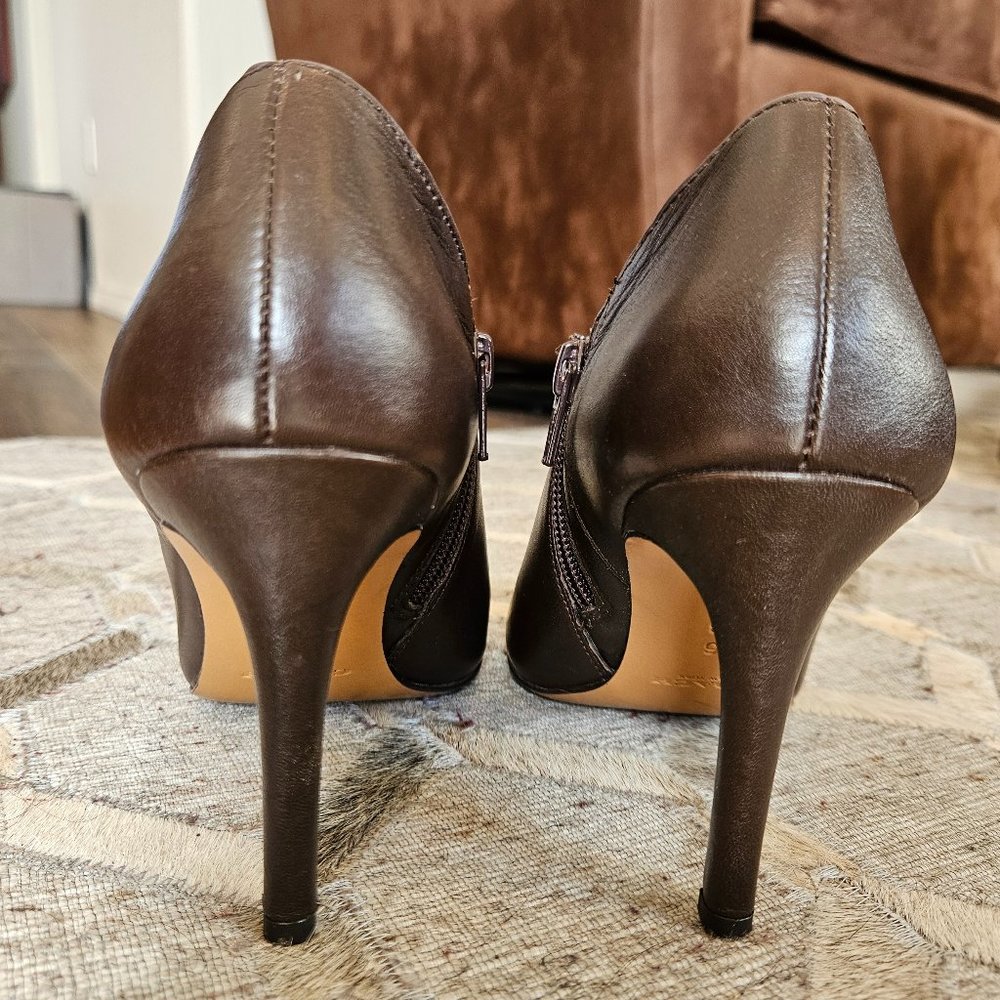 Vintage Coach Seneca Brown Leather Ankle Boots - Picture 5 of 11